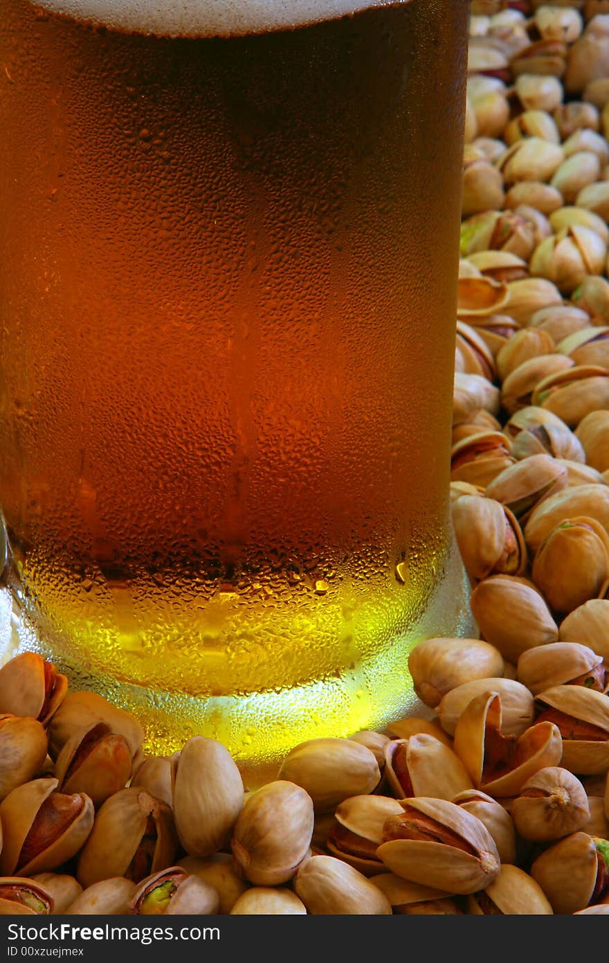 Beer mug on the table