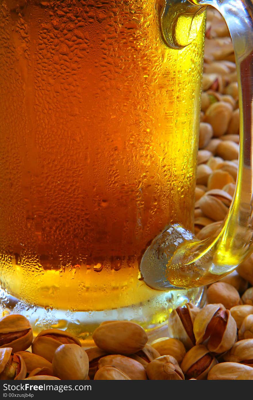 Beer mug on the table