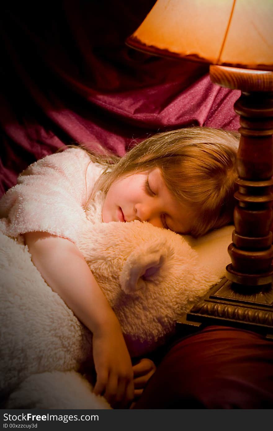 An image of sleeping girl