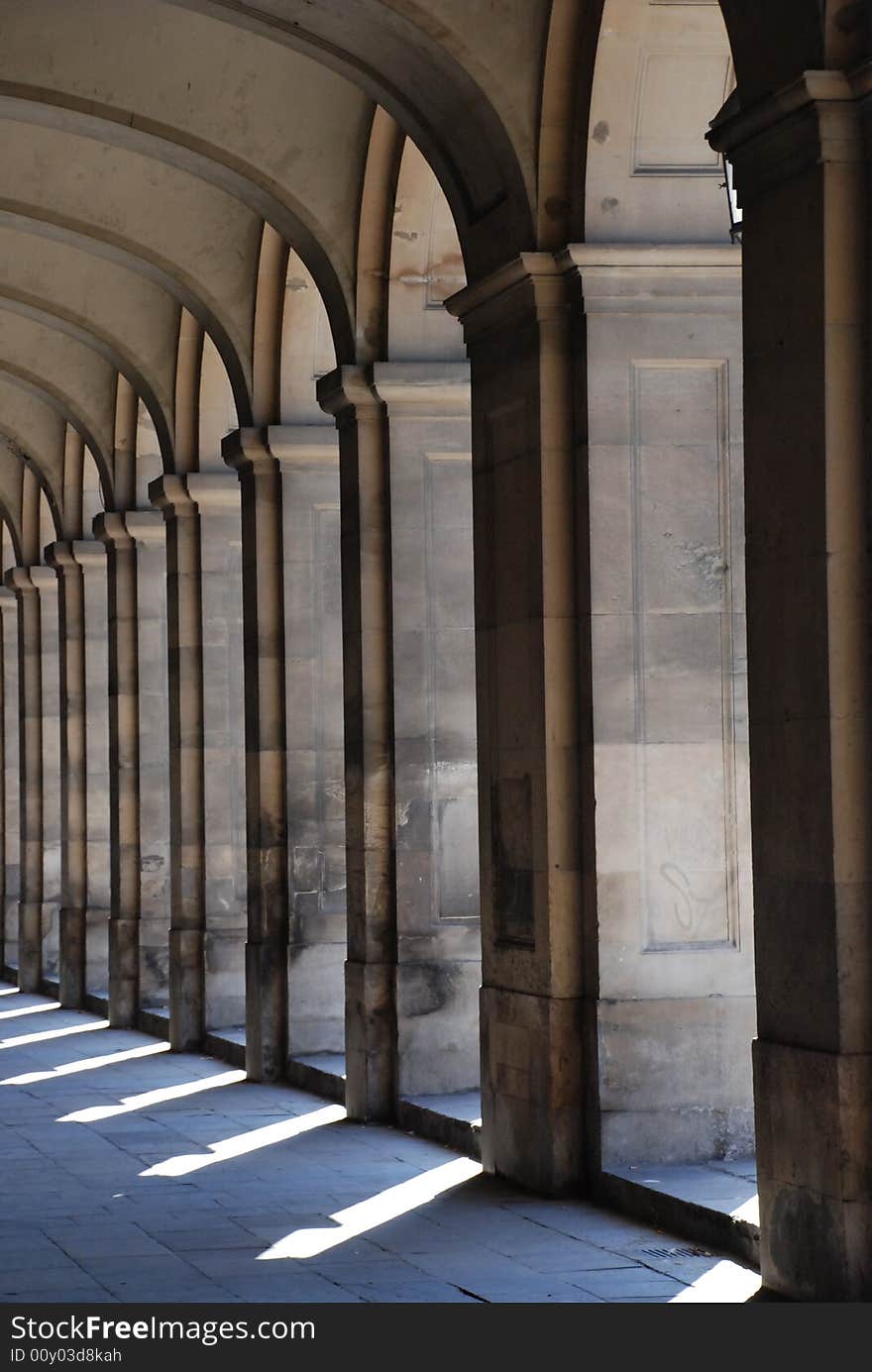 Shady sidewalk, Barcelona