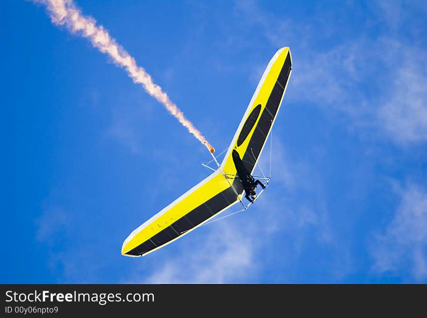 Hang glider at an air-show. Hang glider at an air-show