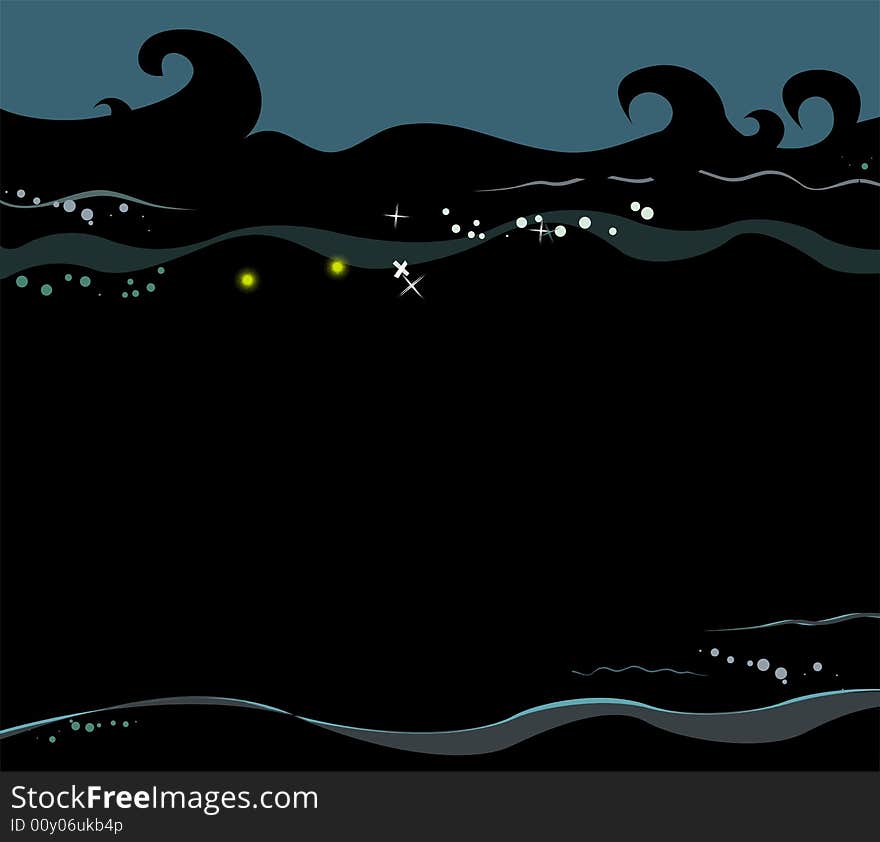 Night water background