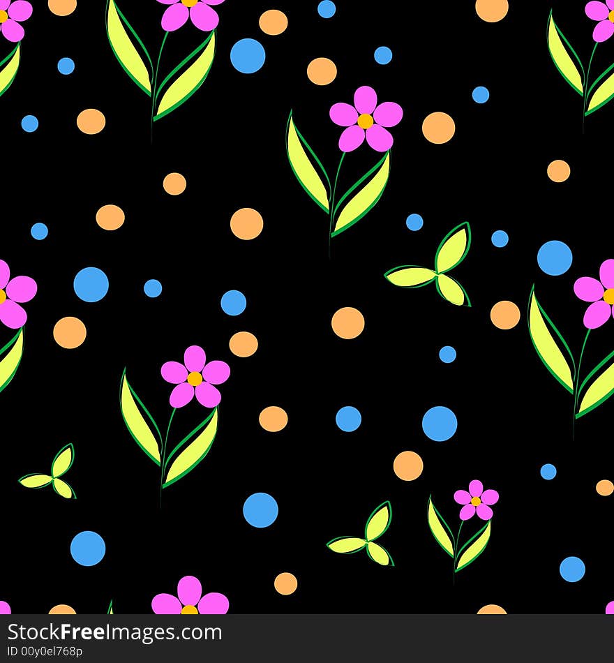 Vector illustration -a Seamless vector flowers. Vector illustration -a Seamless vector flowers