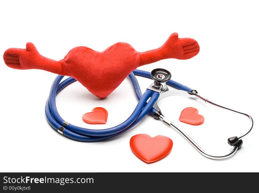 Heart and a stethoscope