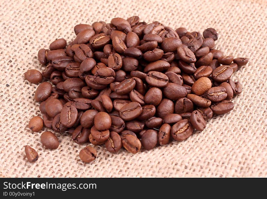 Coffe beans background isolated on white background