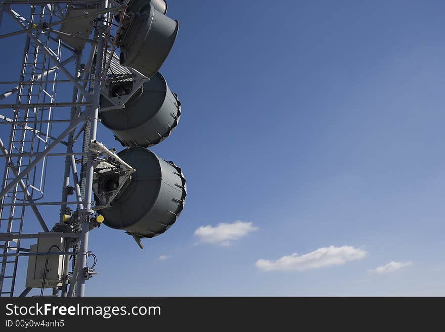 Instalations of communication in Mont Ventoux, Vaucluse, Provence, France