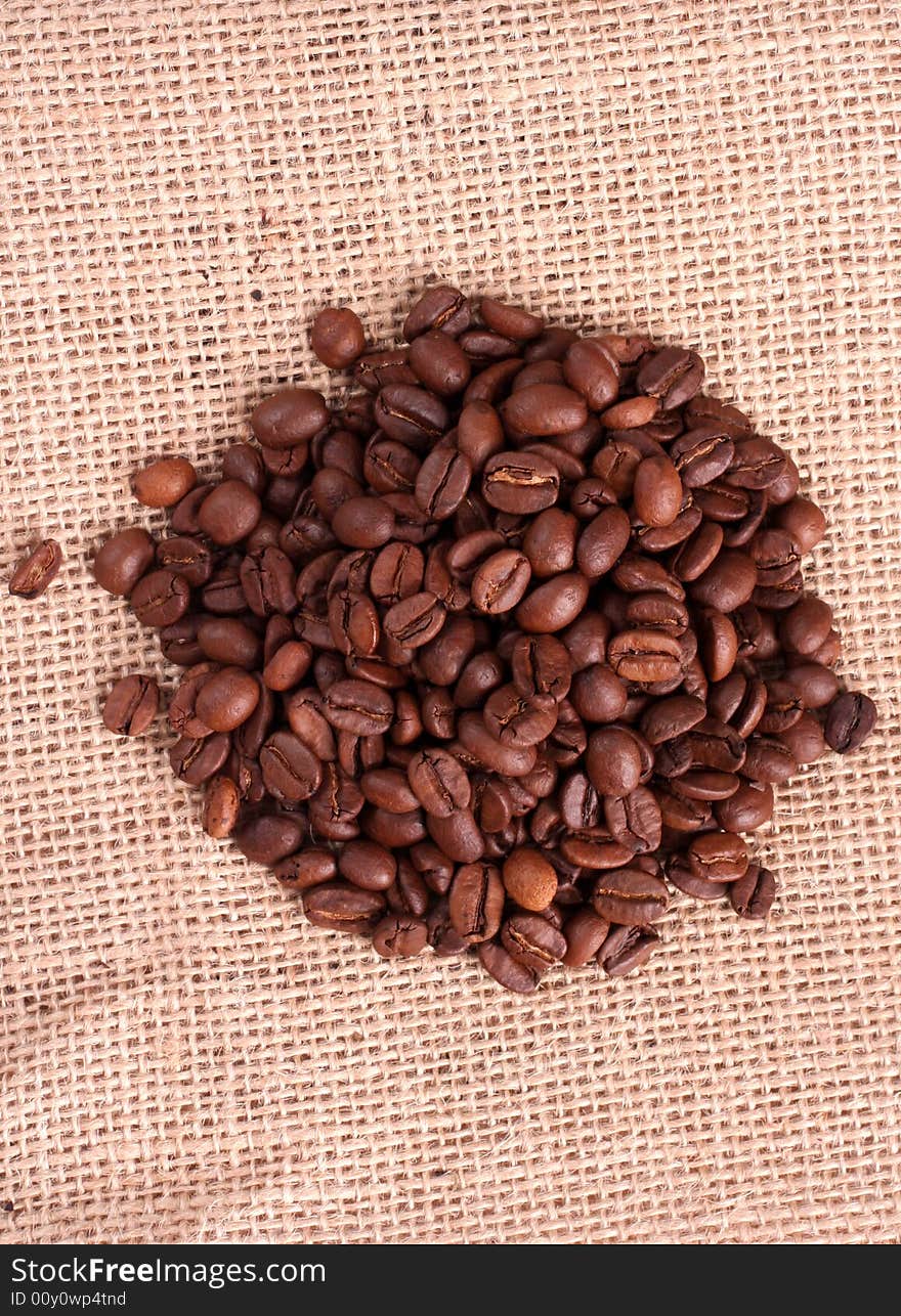 Coffe beans background isolated on white background