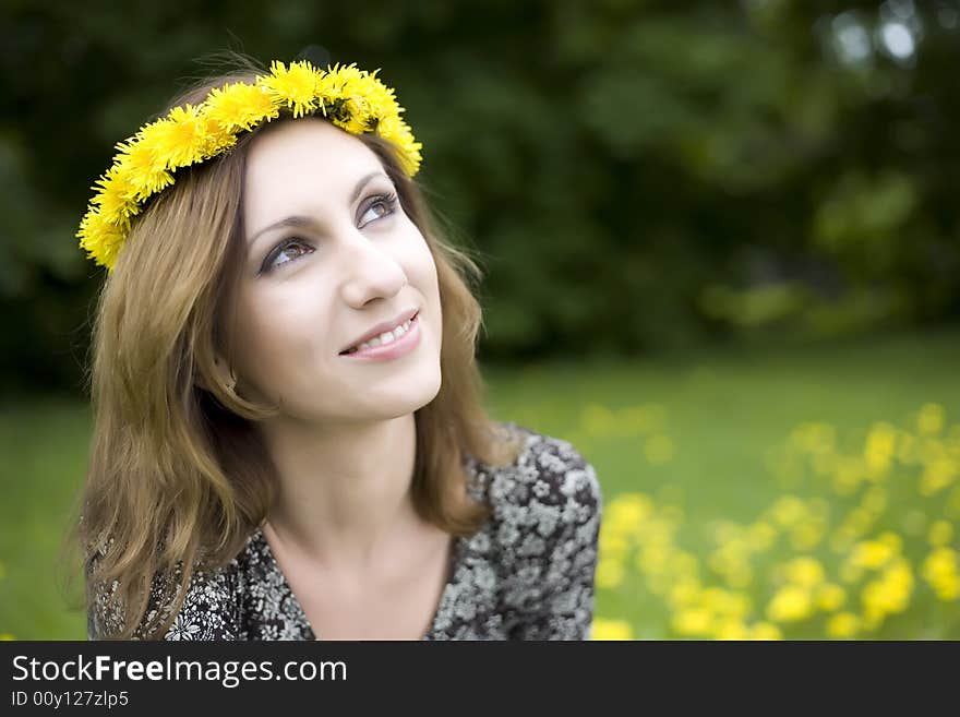 Beautiful Woman In The Grass. Beautiful Woman In The Grass