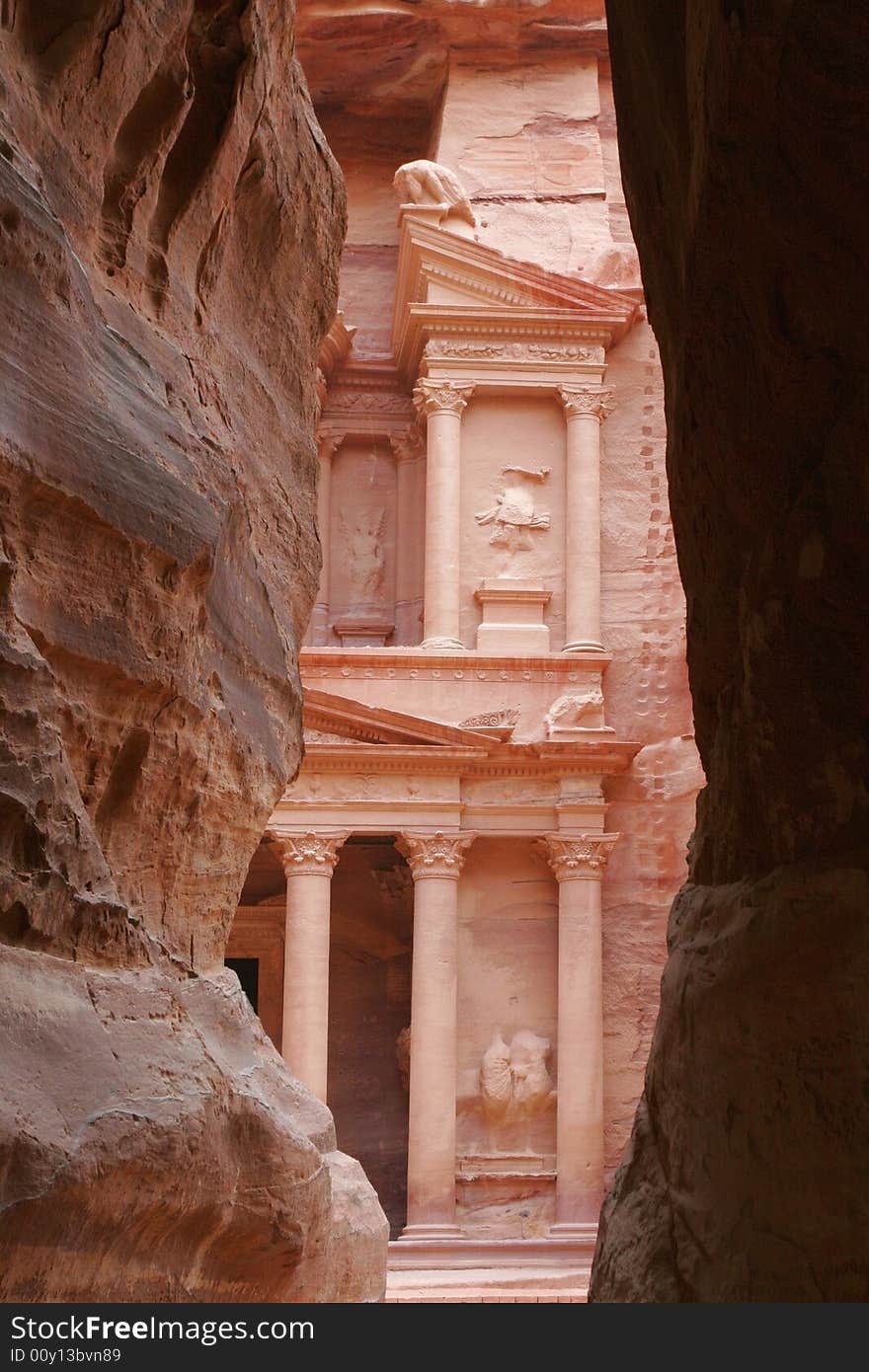 Treasury in the Petra. Jordan.