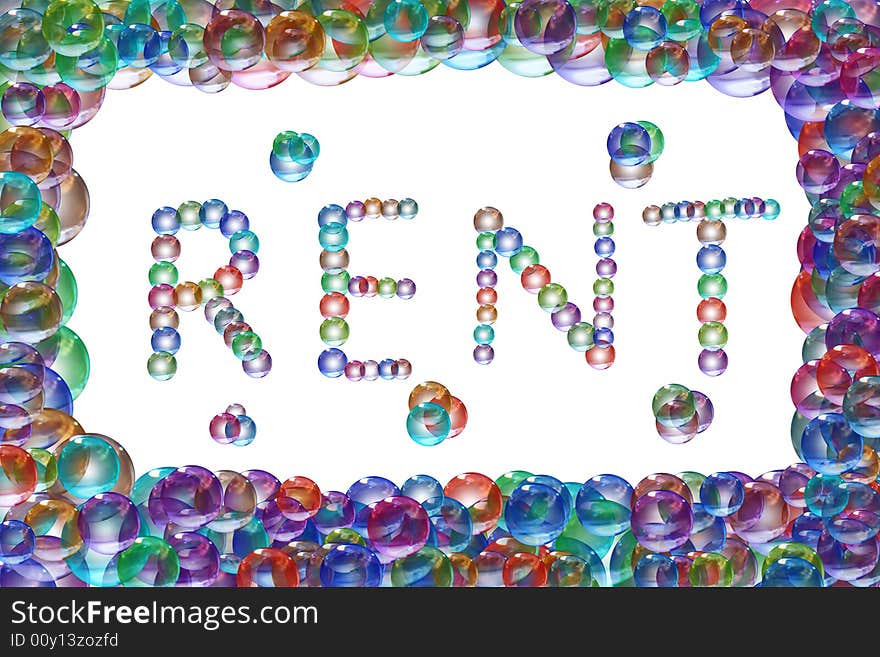 A rent script with bubbles