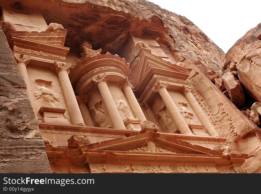 Treasury in the Petra. Jordan.