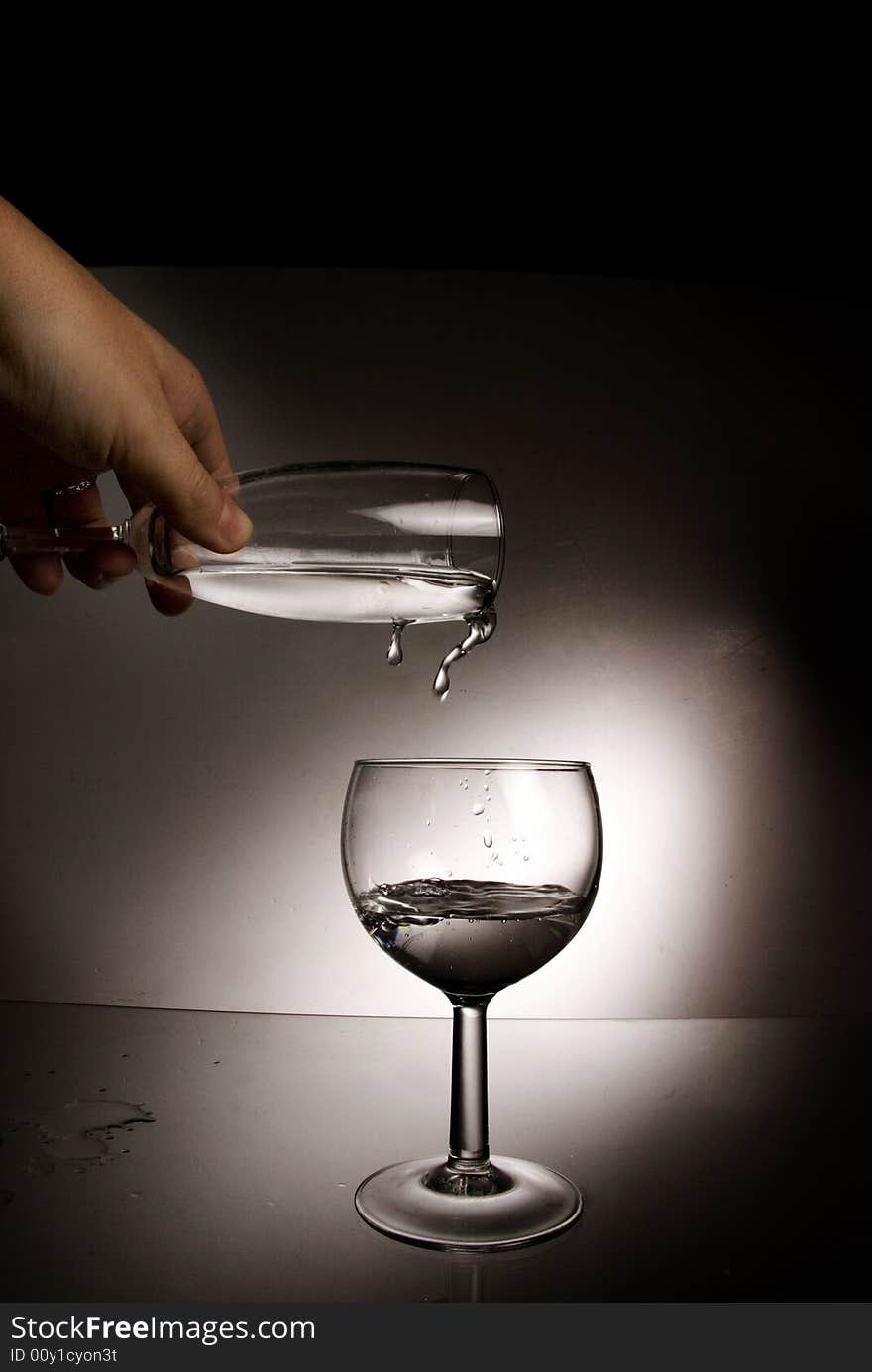 Water to glass