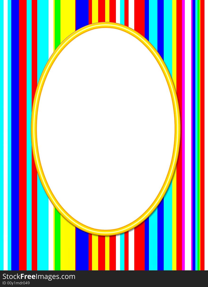 Yellow oval frame