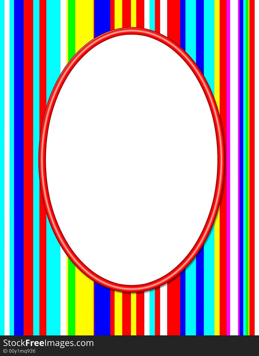 Red Oval Frame