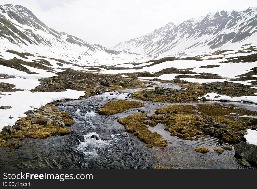 Small River near the top of Flüela. Small River near the top of Flüela