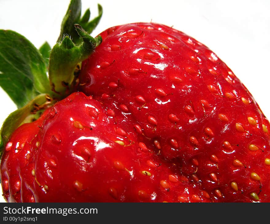 Detail of fresh red strawberry