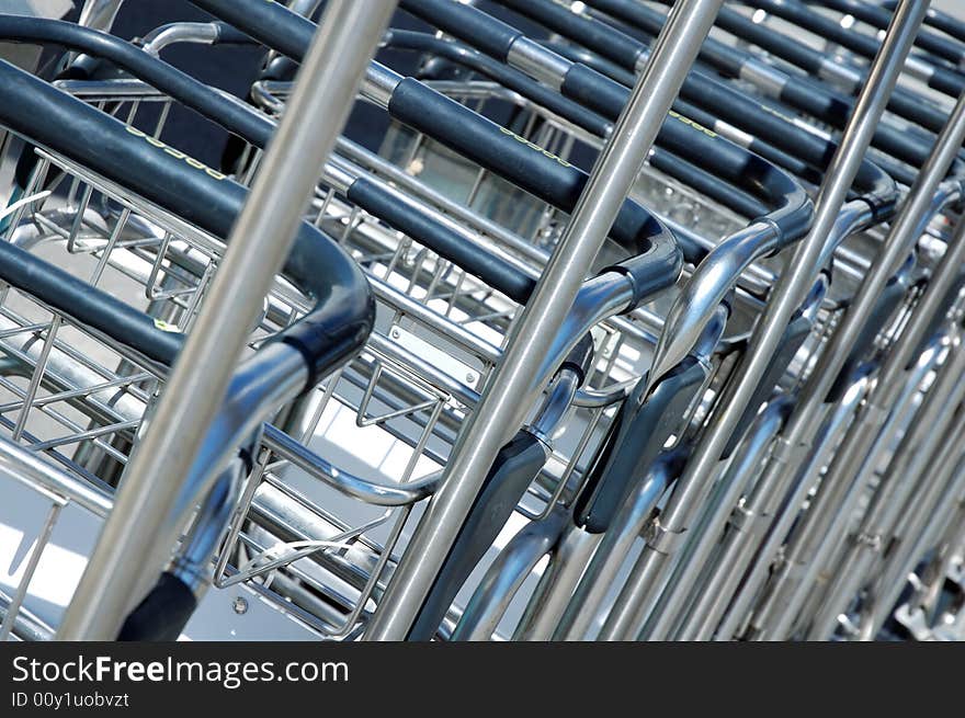 Photo of Airport trolleys in Oporto airport