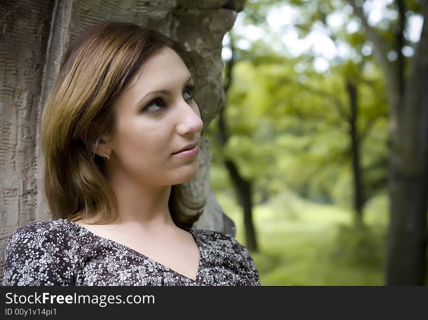 Glamour Lady In The Forest