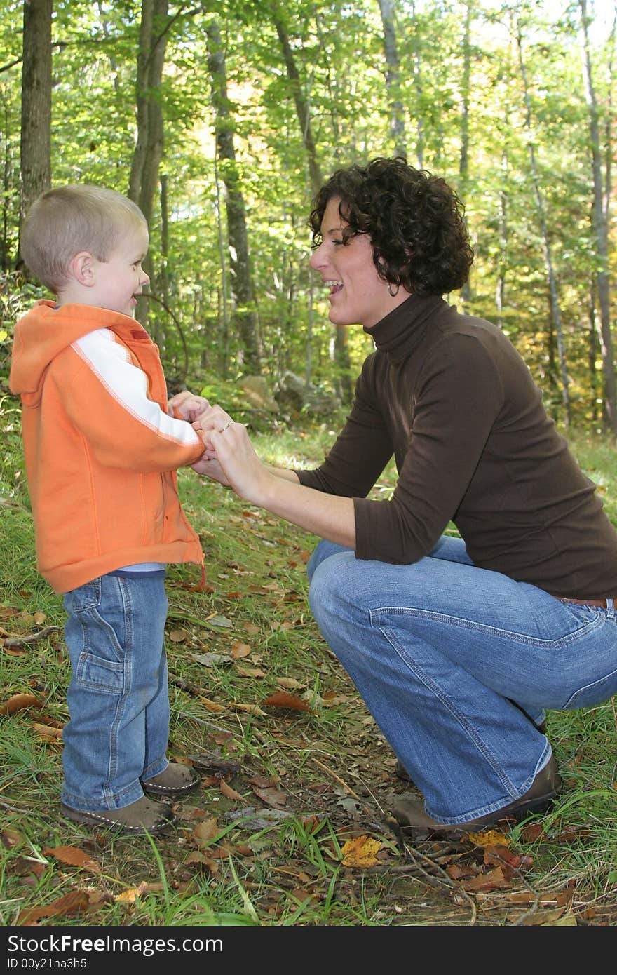 Mother Dressing Son