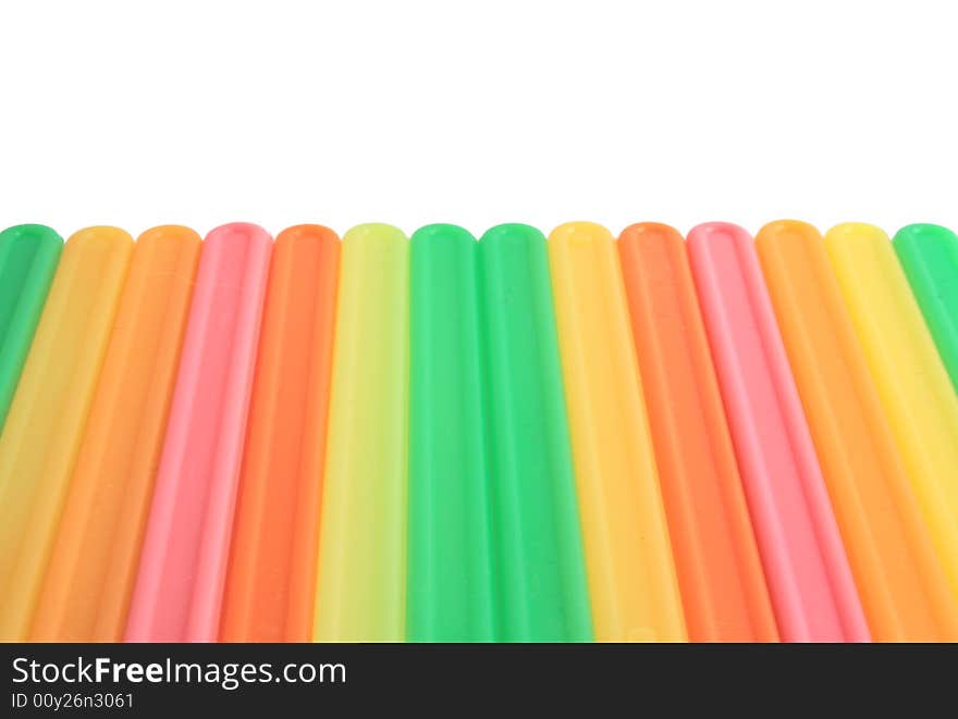 Color sticks for the oral account are laid out on a white background separately. Color sticks for the oral account are laid out on a white background separately.