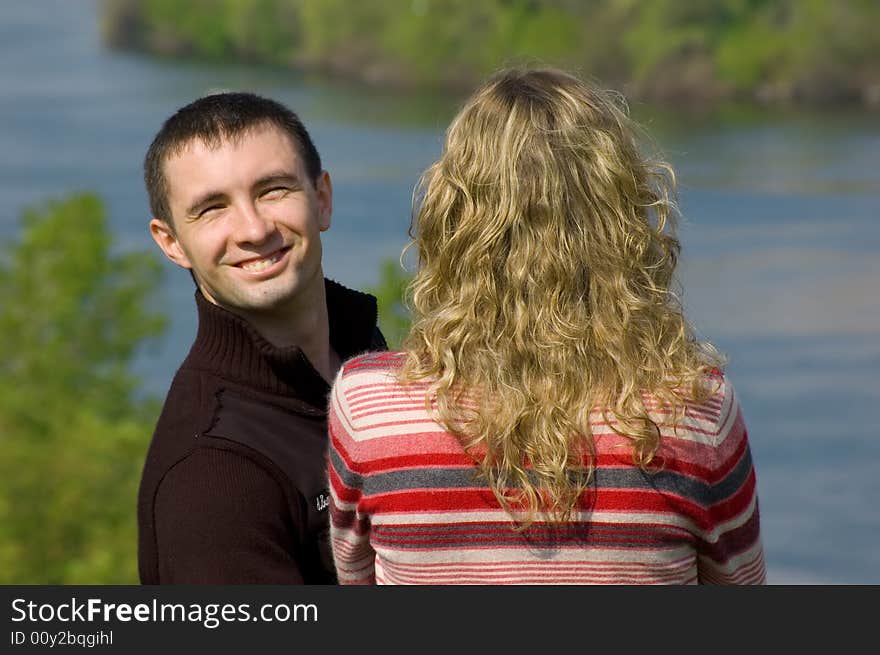 Guy and girl outdoor