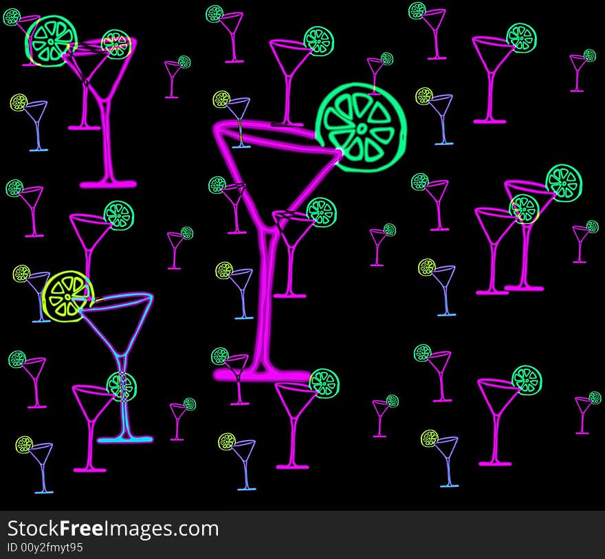 Image about pink martini glasses with green lime