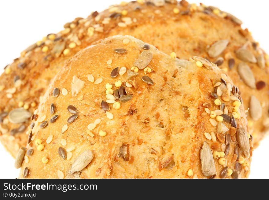 Bread roll isolated on a white background. Bread roll isolated on a white background.