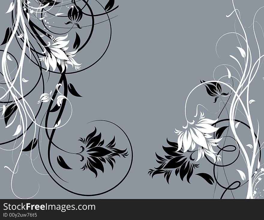 Abstract floral background. A vector format is added. Suits well for a postcard or background. Abstract floral background. A vector format is added. Suits well for a postcard or background