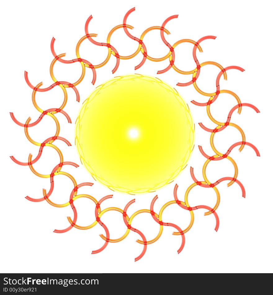 An illustration of the sun shining. An illustration of the sun shining.