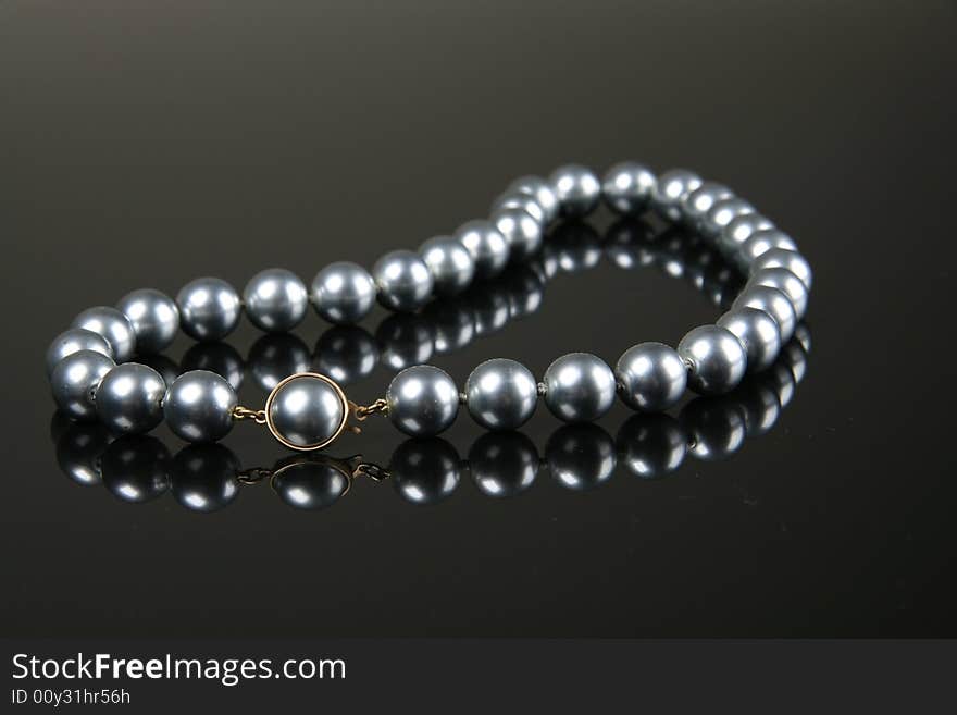 Black pearls necklace