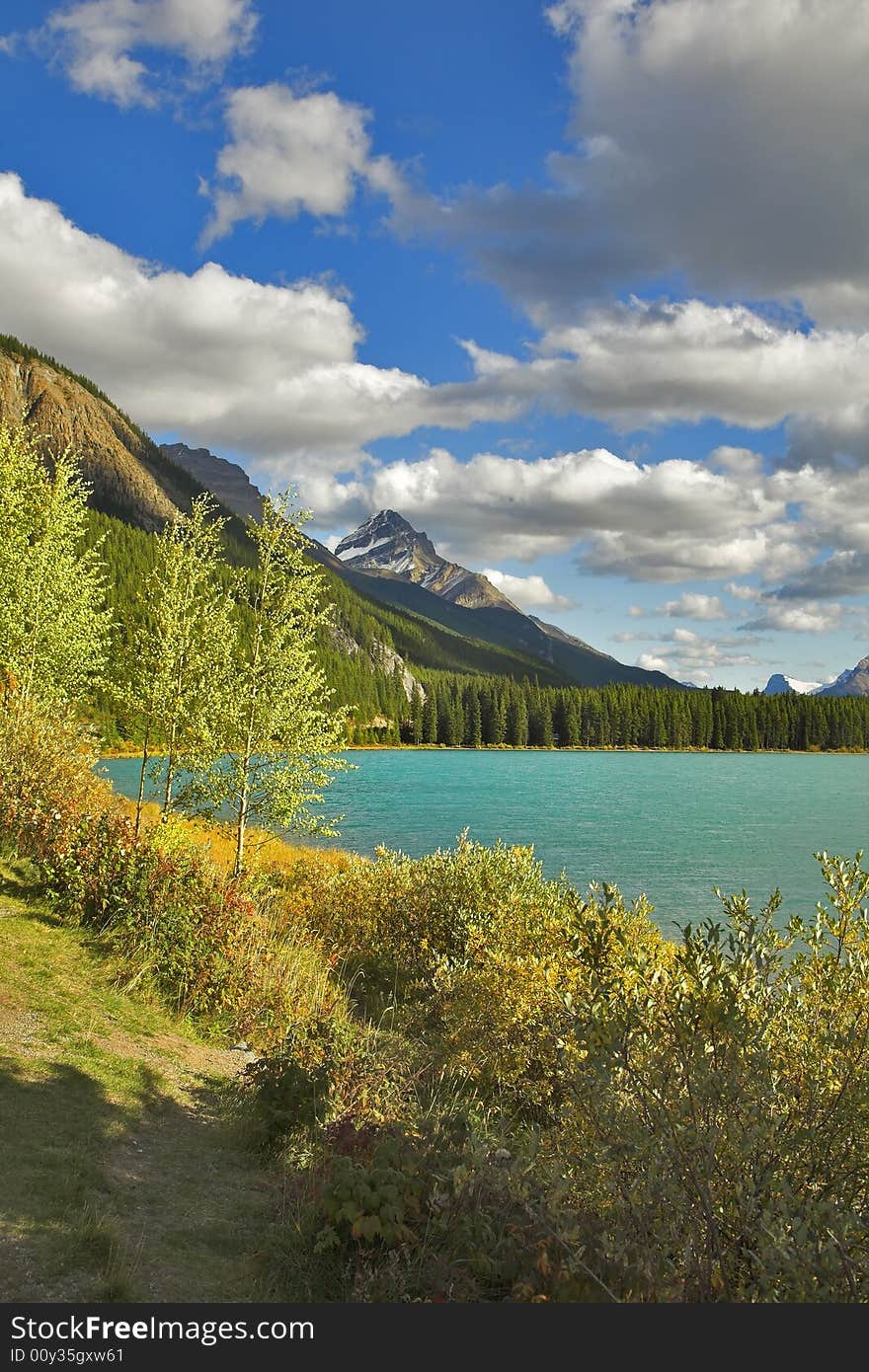 Small Grey Cloud Above Lake