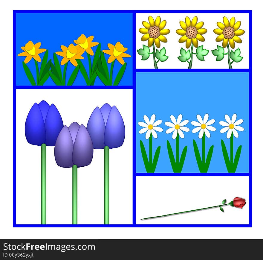 Illustration of a flower background. Illustration of a flower background