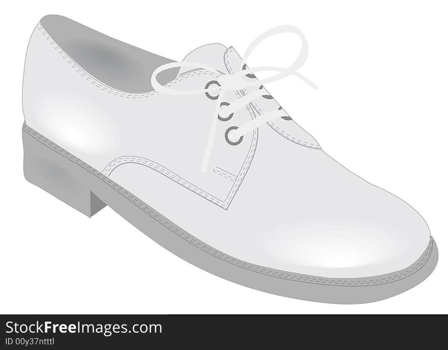 White   shoe isolated on white. White   shoe isolated on white