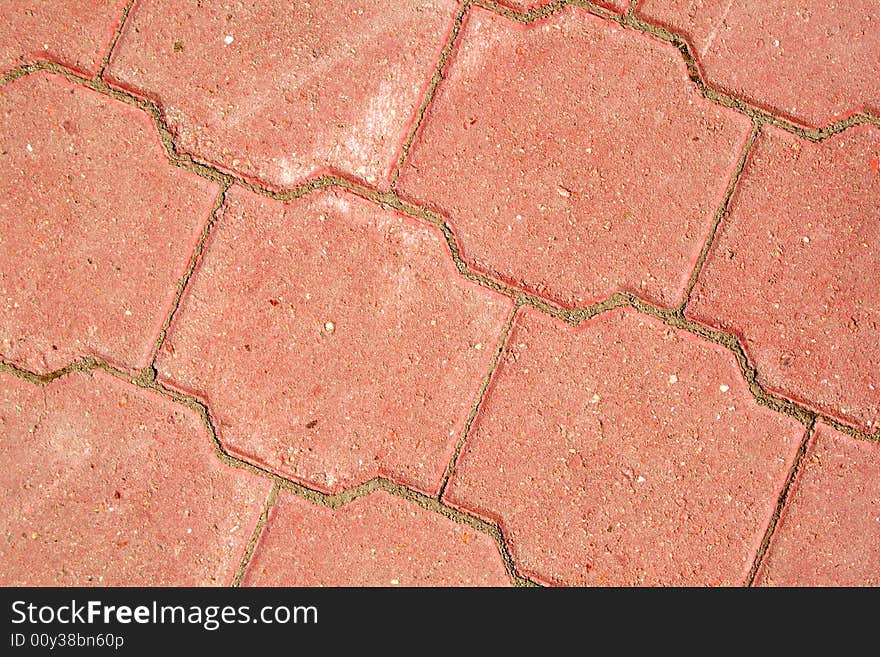 Pavement granite background red color