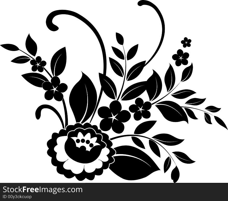 Abstract floral background. Vector illustration.