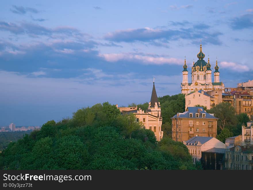 St. Andrew Orthodox Church At The Sunset Light