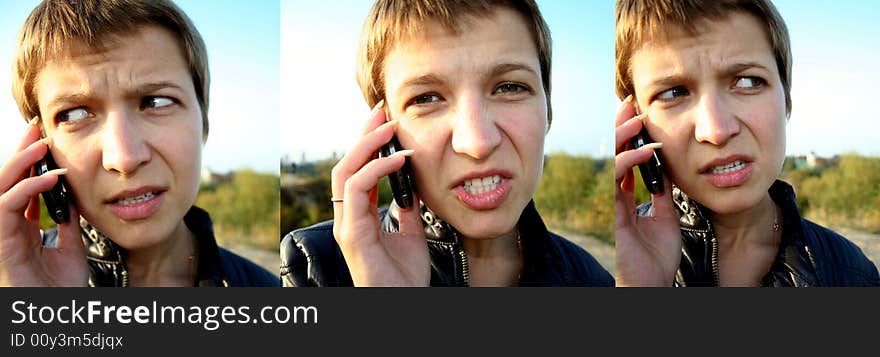 girl talking by mobile phone