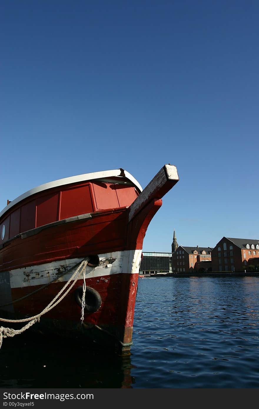 Ship On The Copenhagen Harbor