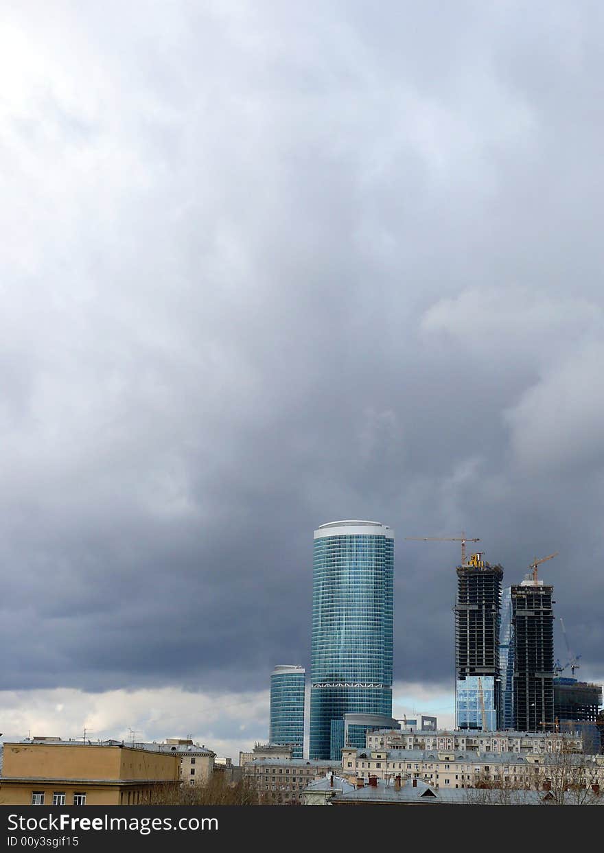 New Buildings In Moscow. Construction.