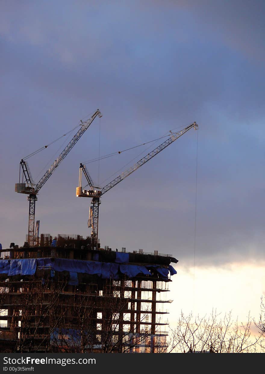 New Buildings In Moscow. Construction.