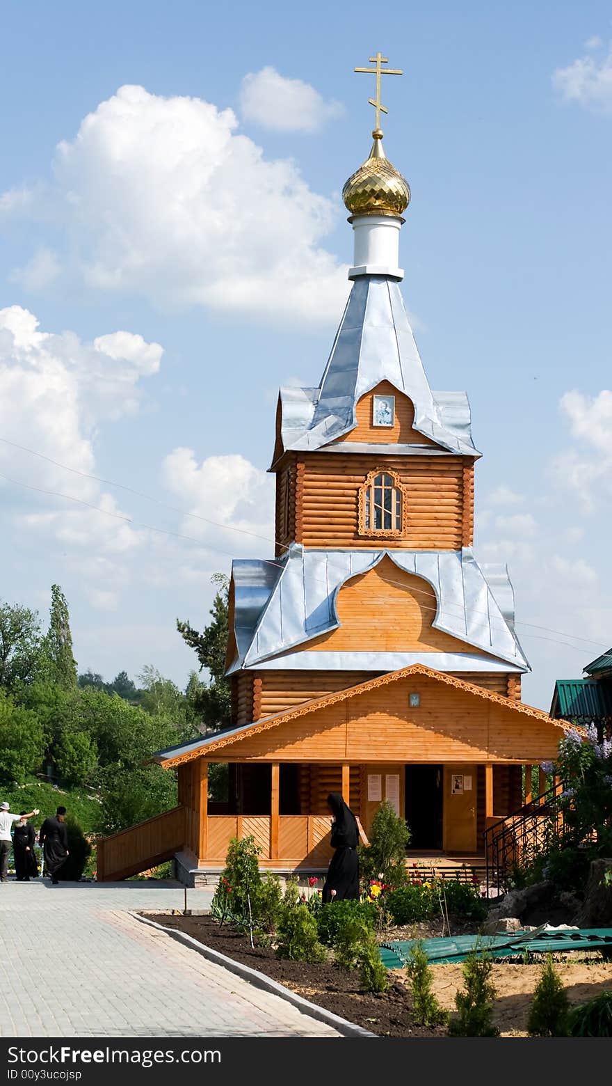 Chapel of wood in monastery. Chapel of wood in monastery