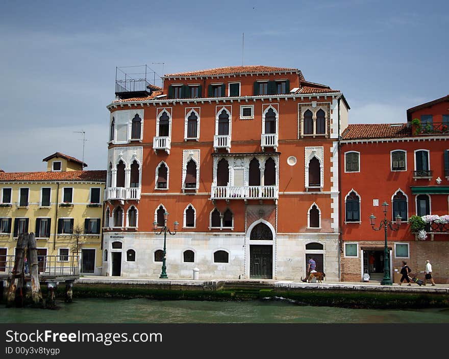 City of Venice architecture from canal