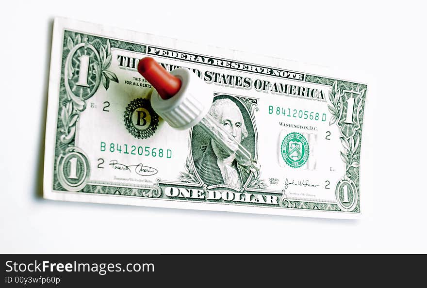 Metaphor of dollar bill specimen. Metaphor of dollar bill specimen