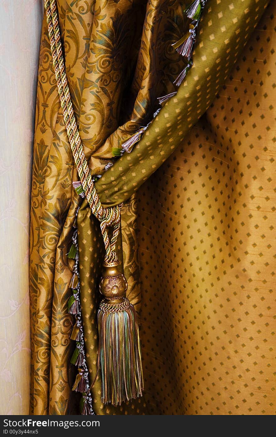 Curtain with an ornament