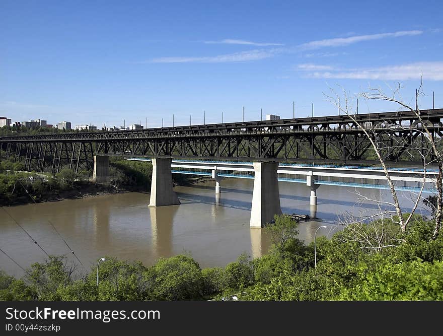 The high level bridge over the Saskatchewan river in Edmonton