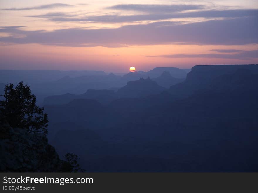 Grand Canyon At Sunset