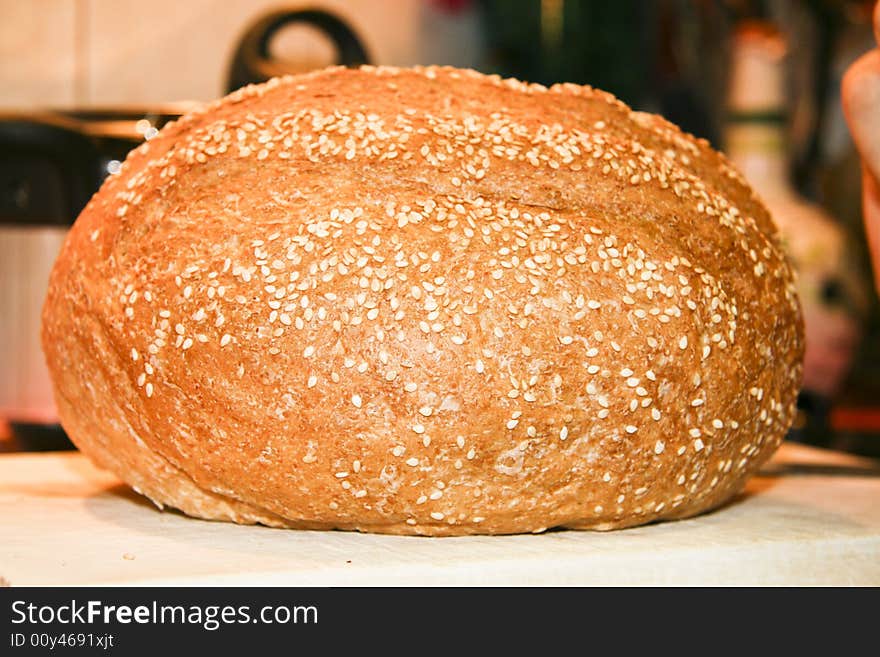 Loaf of fresh wholemale cob loaf of bread. Loaf of fresh wholemale cob loaf of bread