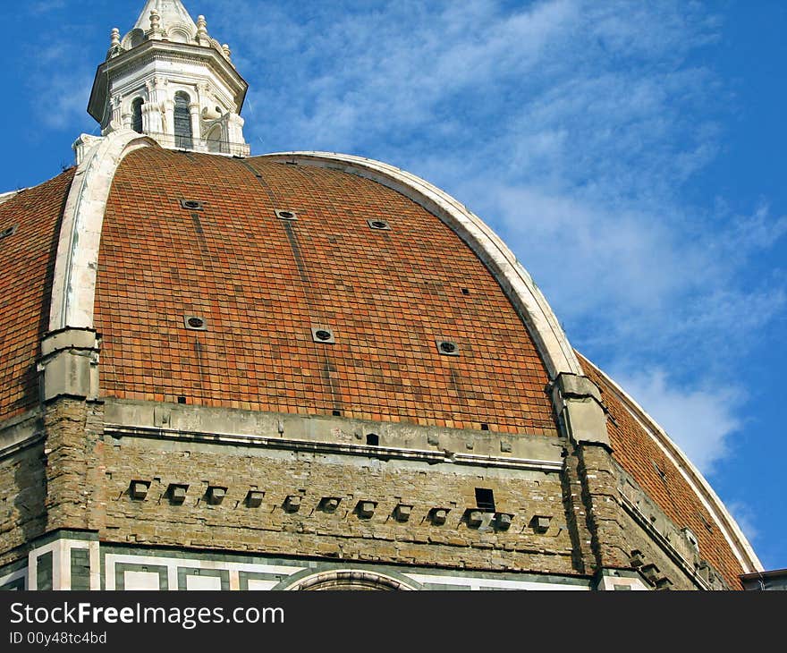 Florence Duomo Dome Against Blue Sky