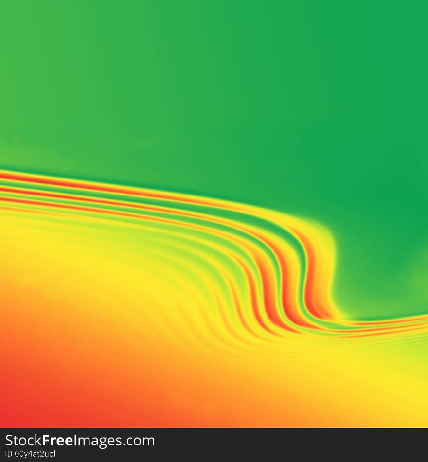 Green yellow and orange  smooth waves with plenty of space for text. Green yellow and orange  smooth waves with plenty of space for text