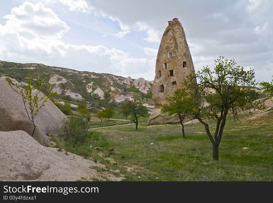 The speciel stone formation of cappadocia turkey